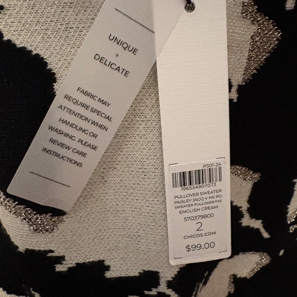Chico’s Sweater NWT size 2 - Picture 3 of 4